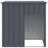 Dog House with Roof Anthracite 43.3"x40.6"x42.9" Galvanized Steel