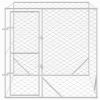 Outdoor Dog Kennel Silver 6.6'x6.6'x6.6' Galvanized Steel