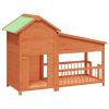 Dog Kennel Brown 56.3"x23.8"x42.9" Solid Wood Pine