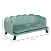 PawHut Pearl Design Pet Sofa for Medium and Large Sized Dogs, Pet Bed with Cushion and Solid Wood Legs, Green