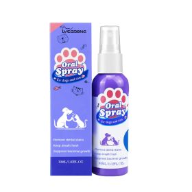 Yegebang Cat And Dog Teeth Cleaning Spray Pet Oral Cleaning Deodorizing Fresh Breath (Option: 1pcs)