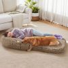 Human Dog Bed, 71"x43"x12" Dog Beds for Large Dogs, Foldable Plush Washable Dog Bed for People Doze Off